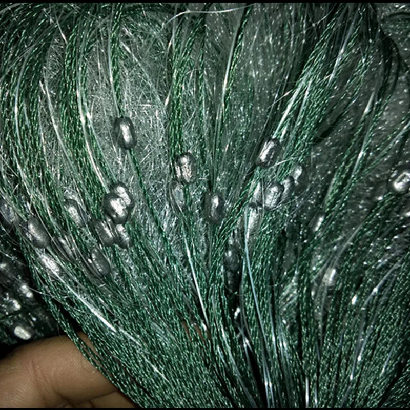 H1.5*L50M 3 layer 1cm and 7cm mesh sink net gill net quality fish trap sticky fishing net china outdoor pesca fishing network