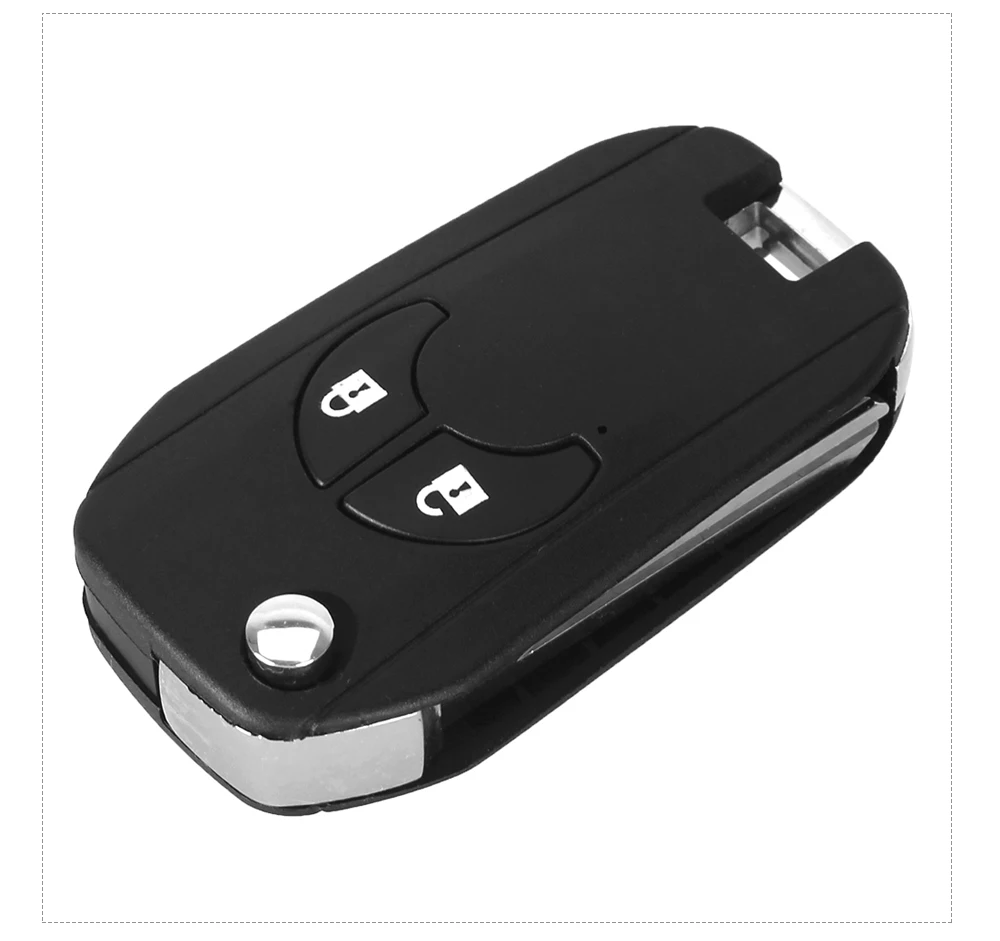 DANDKEY 2 Button Flip Folding Remote Car Key Case Shell Fob Cover Case Styling For Nissan Cube Micra Qashqai Juke Key Shell