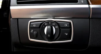 

08-13 For BMW X5 E70 2008 2009 2010 212 2013 Stainless Steel Interior Front Head Light Switch Control Trim Cover Trim 1pcs