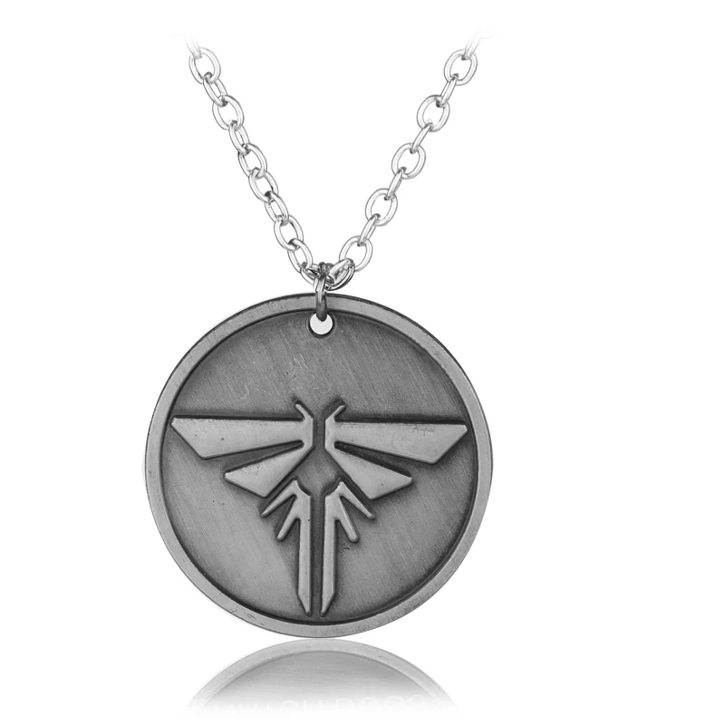 

The Last of Us Logo Necklace Women Men Silver Metal Necklaces Pendants Jewelry