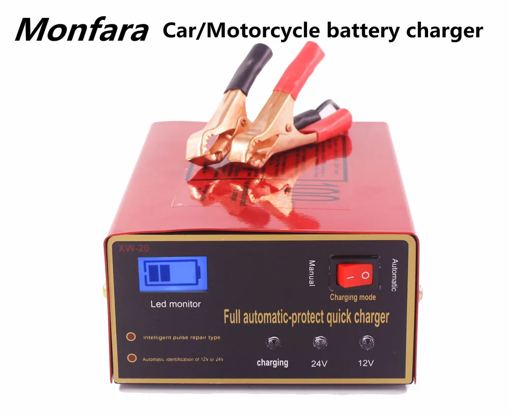  Intelligent Pulse Repair Battery Charger 12V/24V Truck Motorcycle Charger Automatic Car Battery Charger