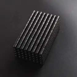 Постоянный редкоземельный неодимовый магнит с эпоксидным покрытием, цилиндр мощная промышленные NdFeB черный магнит dia6 x thick6mm