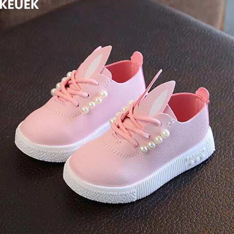 

New Children Leather Shoes Girls Baby Breathable Casual Sneakers Child Student Sports Flats Spring/Autumn Kids Shoes 041