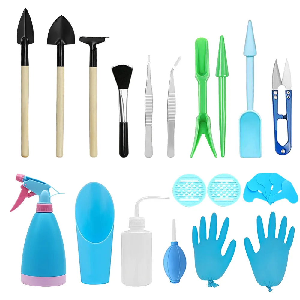 

23pcs/set Succulent Transplanting Mini Garden Planting Bucket Shovel Hand Tools Set Bonsai Set Kit Garden Watering Tool Kit