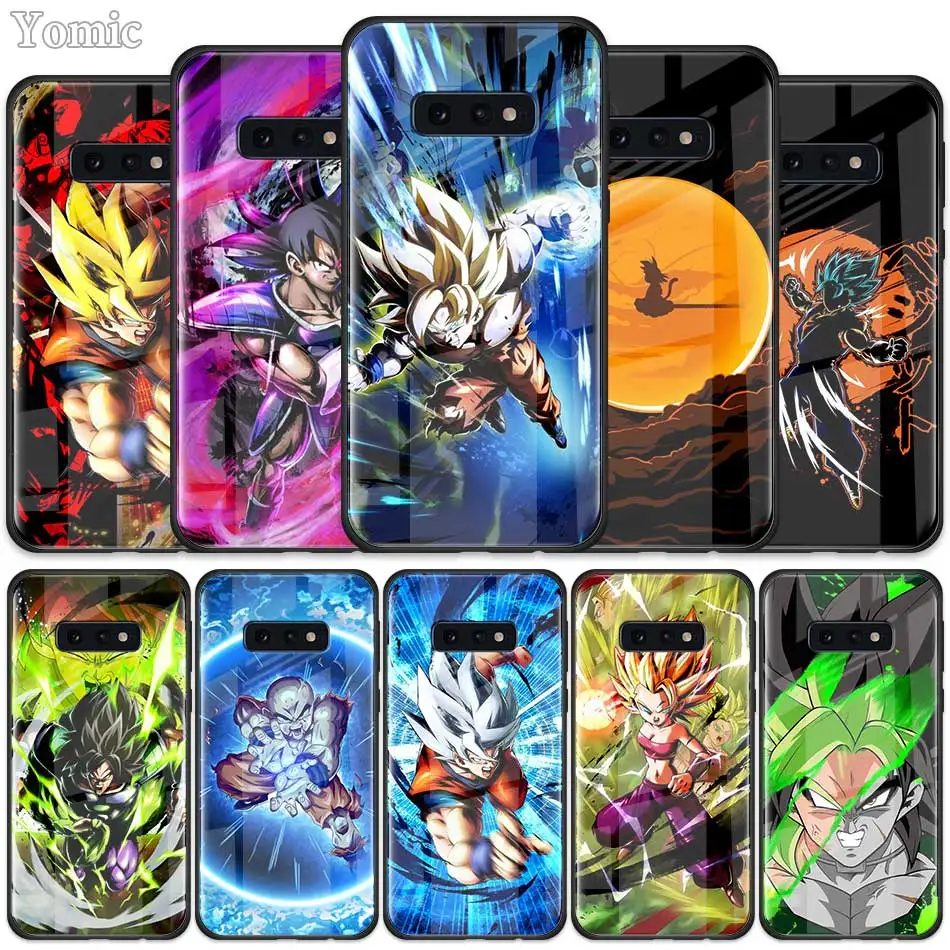 

Dragon Ball Tempered Glass Case for Samsung Galaxy S10 S10e S9 S8 S10 Plus Note 9 A50 A30 Phone Cover Shell