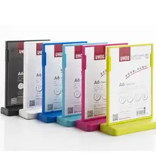 A6 акриловая крышка PP рамка Этикетка Знак карты дисплей Настольный Стенд рекламный щит цена Talker товар розничная реклама