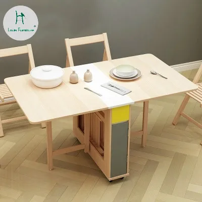 

Louis Fashion Folding Small Apartment Simple and Multifunctional Modern 4 Person Dining