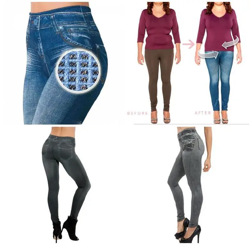 

Hot Sale Fashion Women Thin Jeans Leggings with Pocket High Waist Slim Fit Denim Pants Trousers Pantalones 2019 PO66