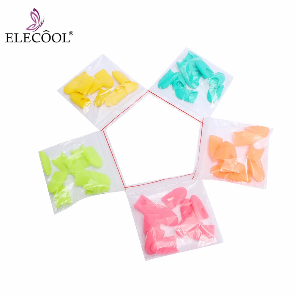 

ELECOOL 10pcs Silicone Nail Polish Remover Soak Off Cap UV Gel Polish Remover Wrap Clip Nail Art Soaker Nail Cleaner Tool