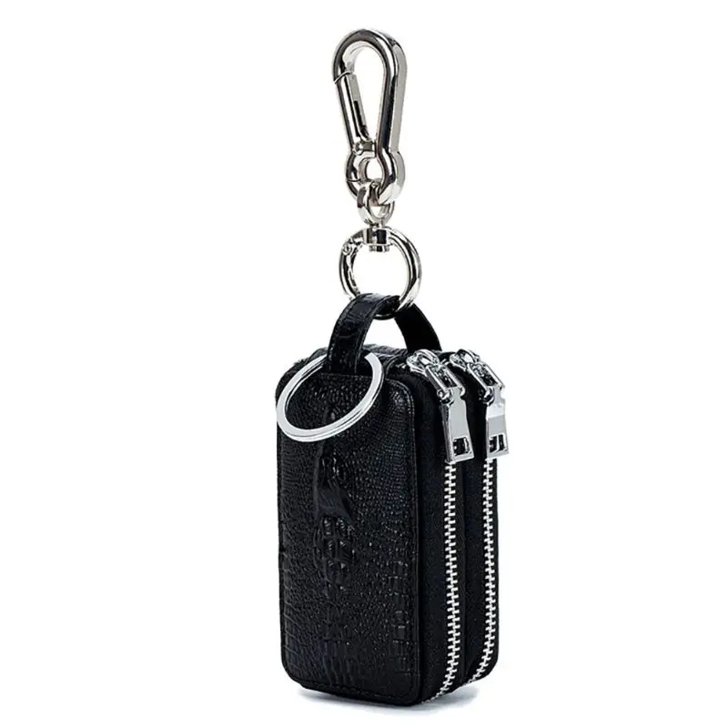 

New Genuine Leather Men Key Wallet Male Car Key Bag Key Holder Crocodile Pattern Key Case Small Wallets Large Capacity Organizer
