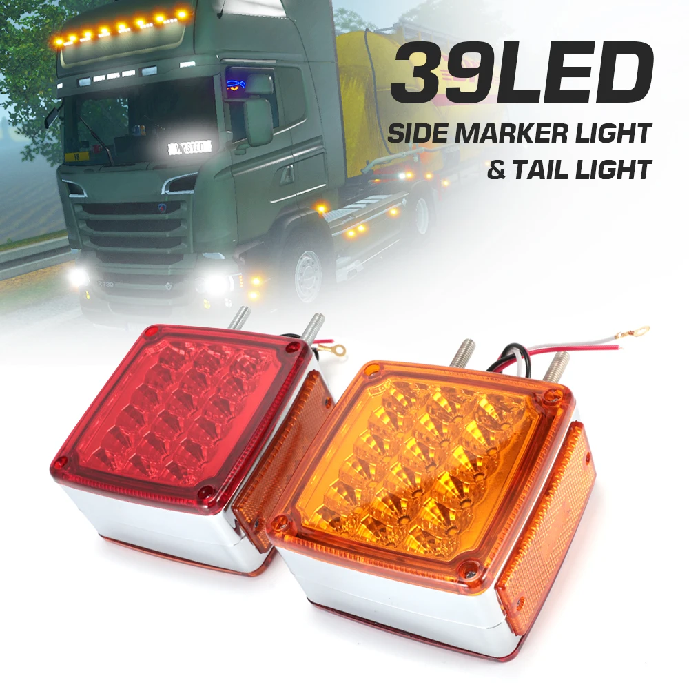 

39 Led 12V Car Side Front Tail Markers Light Cars Assembly Decoration Lights For Truck Trailer ATV Bus Boat D45