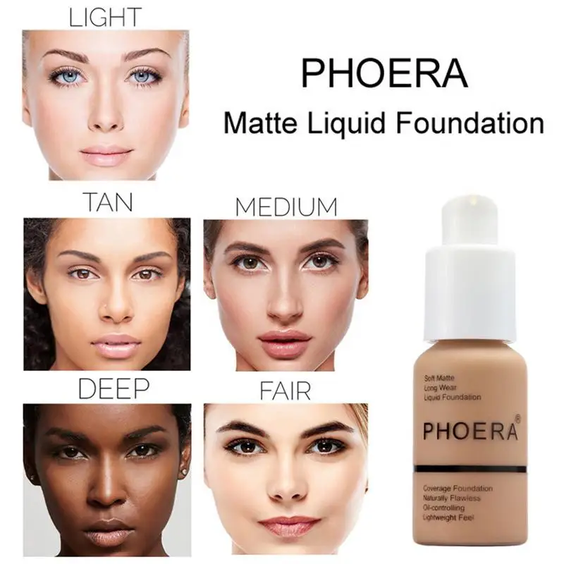 

1Pcs Perfect Beauty New 30ml Foundation Soft Matte Long Wear Oil Control Concealer Liquid Foundation Cream Womens Makeup