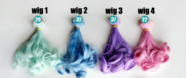 DIY кудри локоны куклы парик 20*100 см высокотемпературный материал волос парик для BJD и аксессуары для игрушечной куклы ручной работы - Цвет: 20CM wig