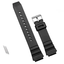 1pcs Watchband Silicone Rubber Band Men Sports Diving Black Strap For CASIO Replace Electronic Wristwatch Belt Watch Accessories