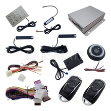 Upgraded PKE Car Alarm System With Shock Sensor Smart Remote Start Push Button Start Engine Password Entry Auto Lock Unlock Door