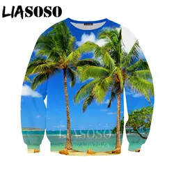 LIASOSO аниме 3D мужские толстовки с принтом Для женщин Palm Tree shirt мяч сверху Толстовка Harajuku толстовка с капюшоном с длинным рукавом E260