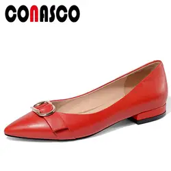 CONASCO 1/Модные женские классические туфли-лодочки, демисезонные туфли с металлической пряжкой на квадратном каблуке, женские офисные туфли с
