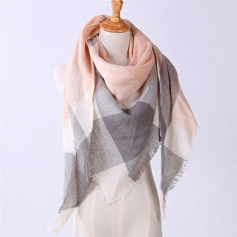 Women Shawl Cashmere Autumn Plaid Wool palatine bufanda mujer women's scarves handkerchief hijab scarf 40MA0107