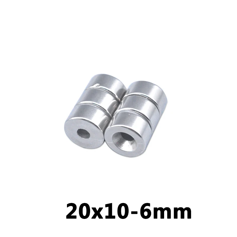 2pcs N35 Round powerful counterbore magnet 20*10 Hole 6mm 20mm x 10mm Rare Earth Neodymium magnets 20x10mm | Обустройство дома