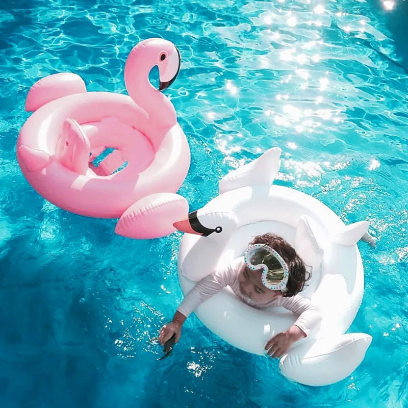 

Giant Inflatable Flamingo White-Swan Unicorn Watermel baby Swimming Ring Water Holiday Party Toys Piscina baby circle