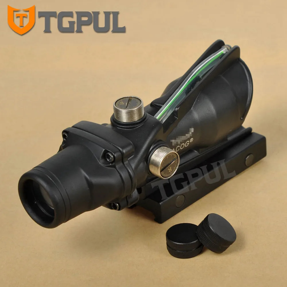 

TGPUL ACOG 4X32 BDC Red & Green Illuminated Sight Rifle Scope Crosshair Device Fiber Source Tactical Hunting Scopes Fiber Optics