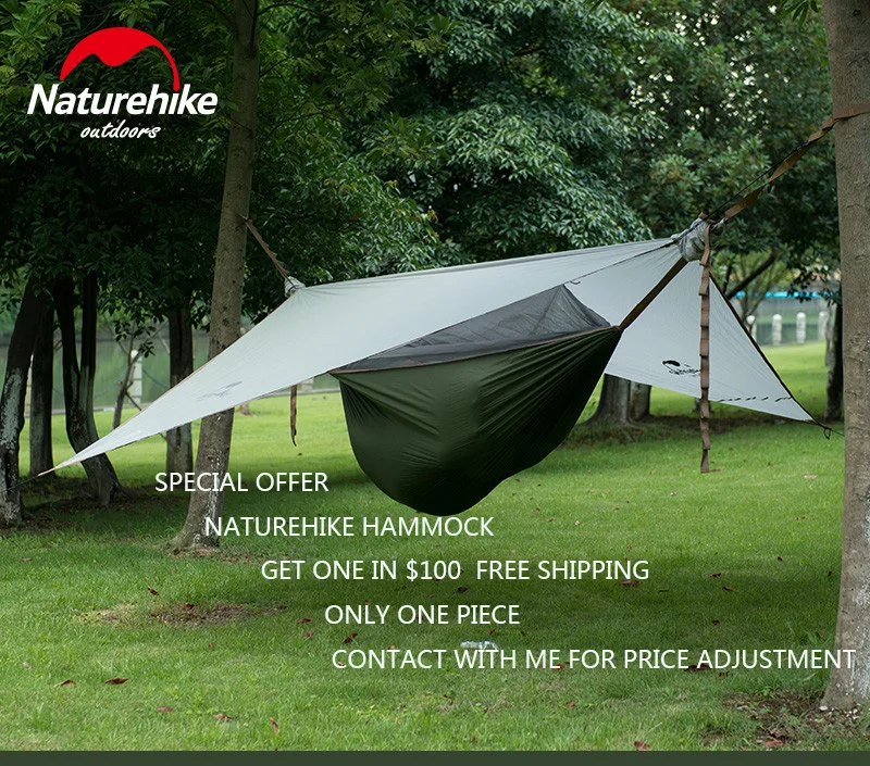 Naturehike открытый путешествия гамак палатка 20D силикатный нейлон 1 человек