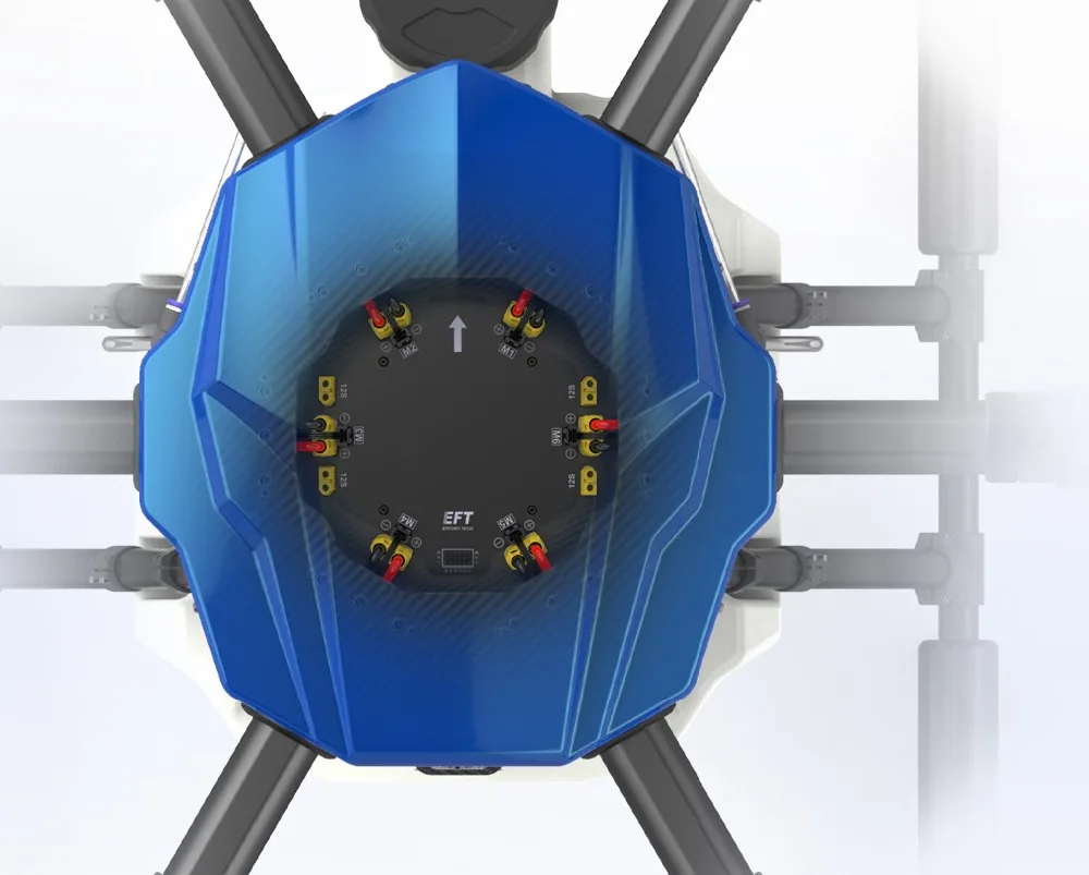 EFT E610 10L 10 кг шестиосевой сельскохозяйственный распылитель Дрон 1400 мм Колесная база складной гексакоптер рама