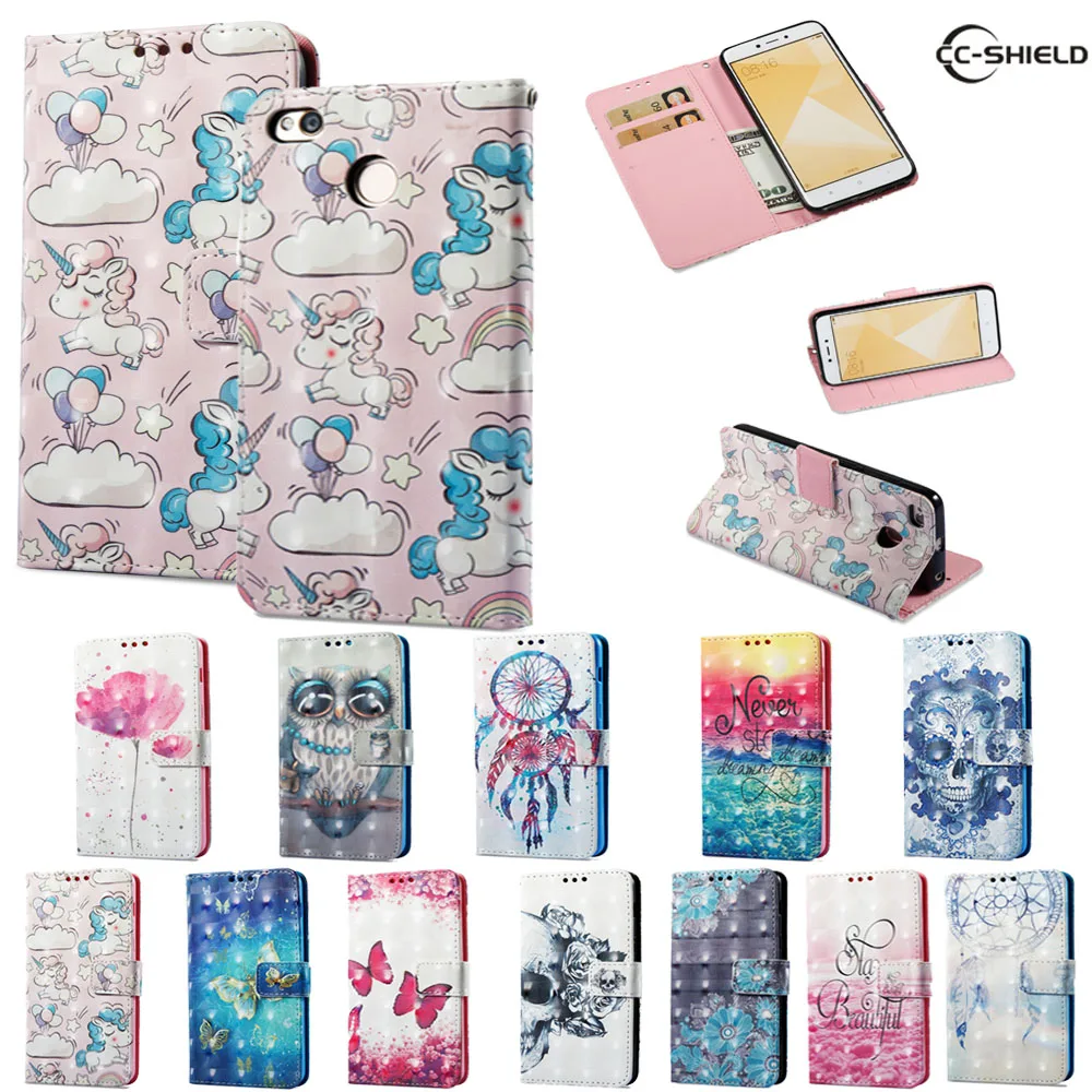 

for xiaomi redmi 4X 4 X Case Phone Bumper Fitted Case for Xiaomi Redmi X4 Red mi 4X Plastic Frame Cover Flip Luxury Leather