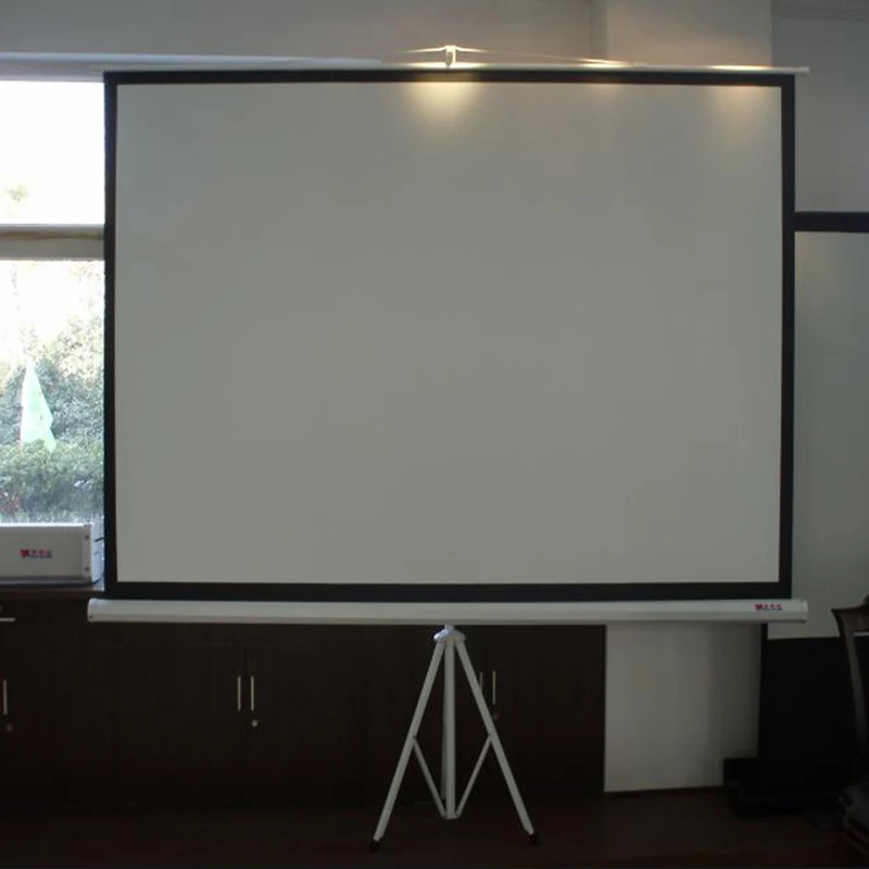

Fast Free Shipping! 84 inch 4:3 Tripod Projection Screen HD Portable Floor stand Bracket Projector Screen Matt White