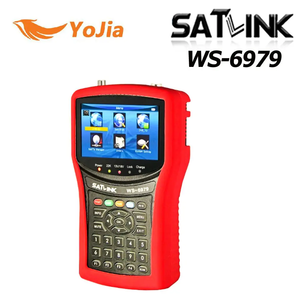 Yojia Satlink WS-6979 DVB-S2& DVB-T2 комбо цифровой спутниковый искатель анализатор спектра Созвездие WS 6979 метр искатель