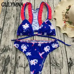 GULYMNA 2018 бандаж, с низкой талией сексуальное бикини для женщин Maillot De Bain Femme Mayo Biquini пляжная одежда купальник купальный костюм