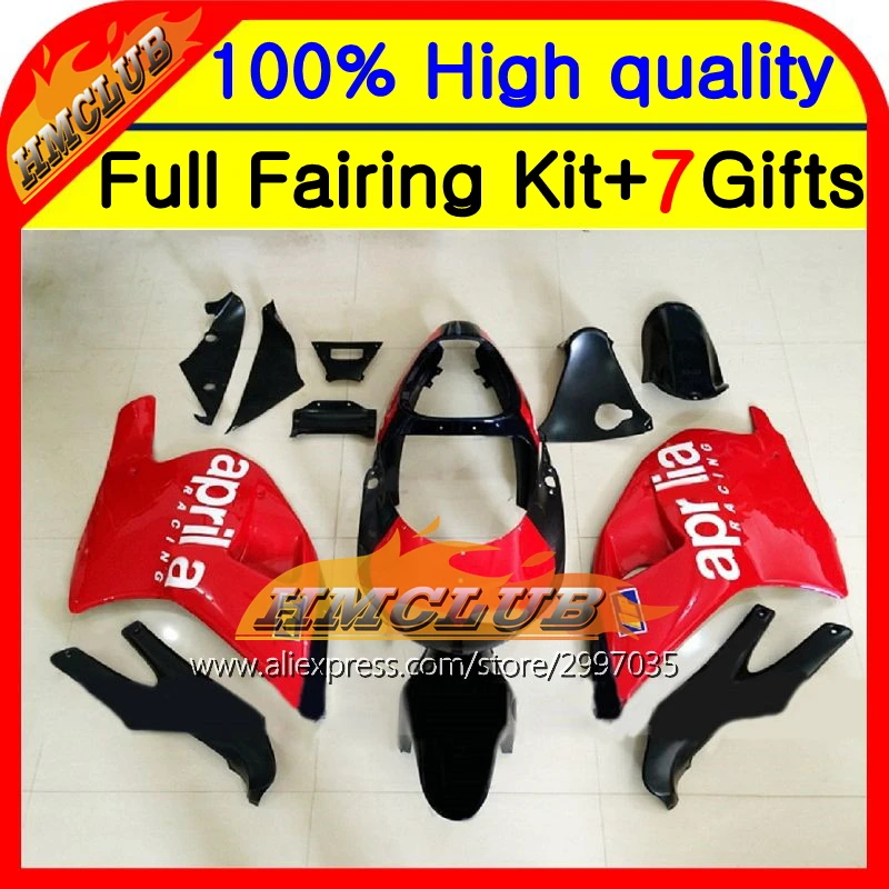 Корпус красный черный для Aprilia RS250 95 97 RS 250 RSV 8HM12 RSV250 96 1995 1996 1997 RSV250R обтекатель