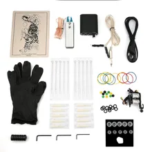 Tattoo Complete Beginner Tattoo Kit 1 Pro Machine Guns Inks Power Supply Needle Grips Tips Tatto Accessories Set