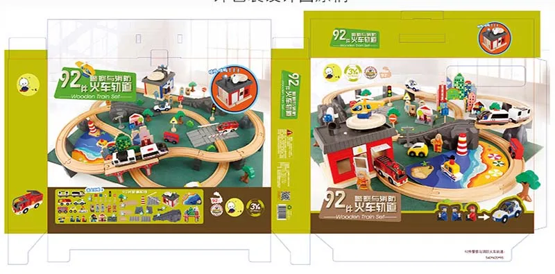 Деревянный поезд трек набор маленький поезд магнитное соединение совместимое кольцо трек детская ранняя обучающая головоломка игрушки
