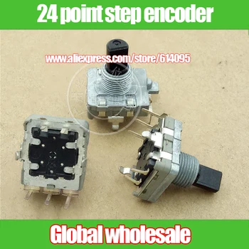 

3pcs volume encoder Taiwan 16-type 24 point step encoder / with switch handle 15MMF