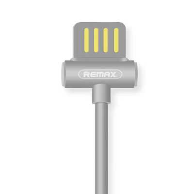 Remax TPE корпус из сплава 2.1A Зарядное устройство для синхронизации данных Micro USB кабель для huawei samsung/redmi 8 pin для зарядки Кабели для IPhone X 7 8 plus - Цвет: Gray