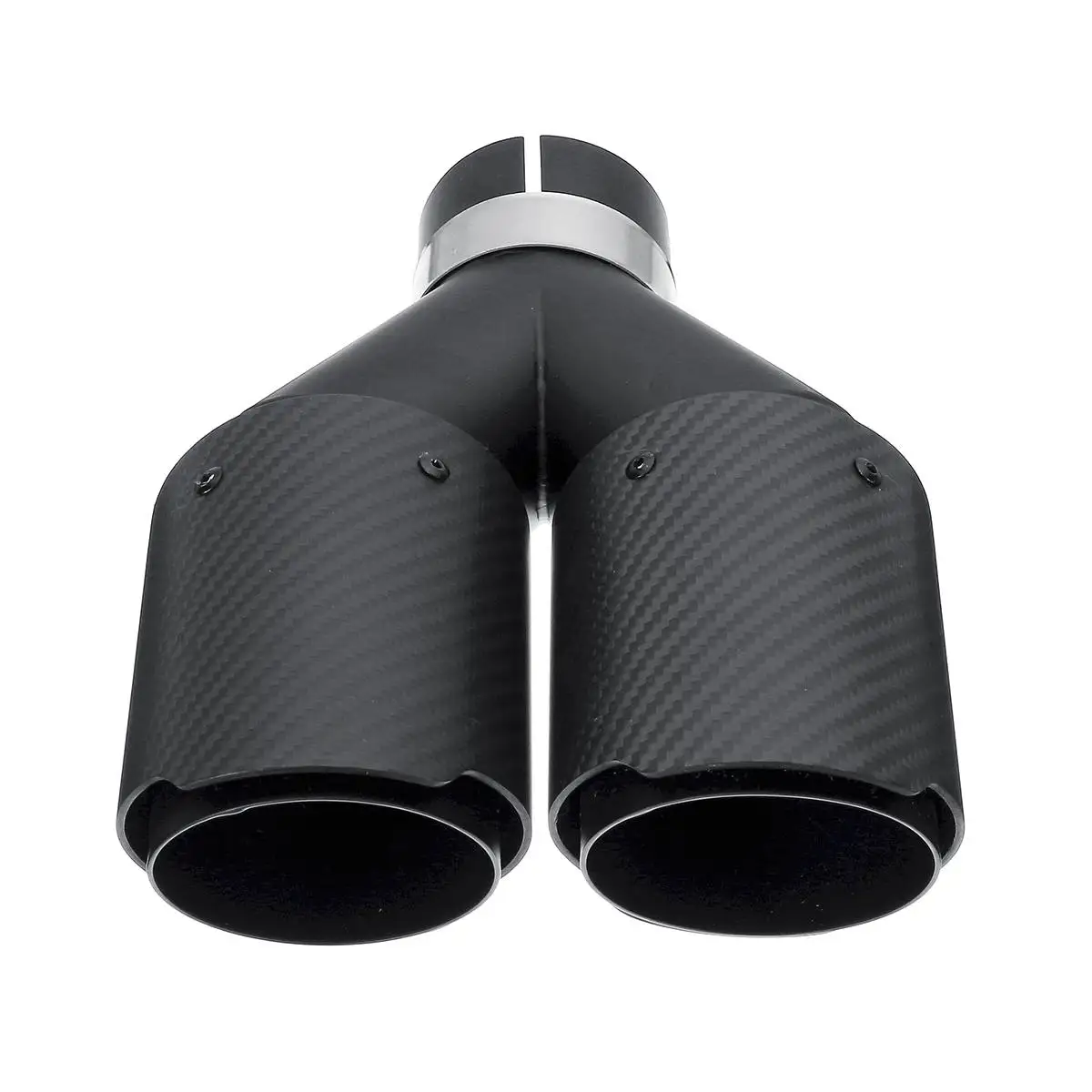 

Universal 63MM Real Carbon Fiber Exhaust Muffler Tip End Tail Pipe Matte Black Car double out Exhaust Pipe