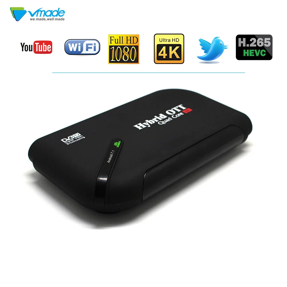 

Vmade tv box android 7.1 & dvb-t2 1GB 8GB Amlogic S905D tv box Quad Core Media Player Terrestrial TV Receiver smart Set top Box