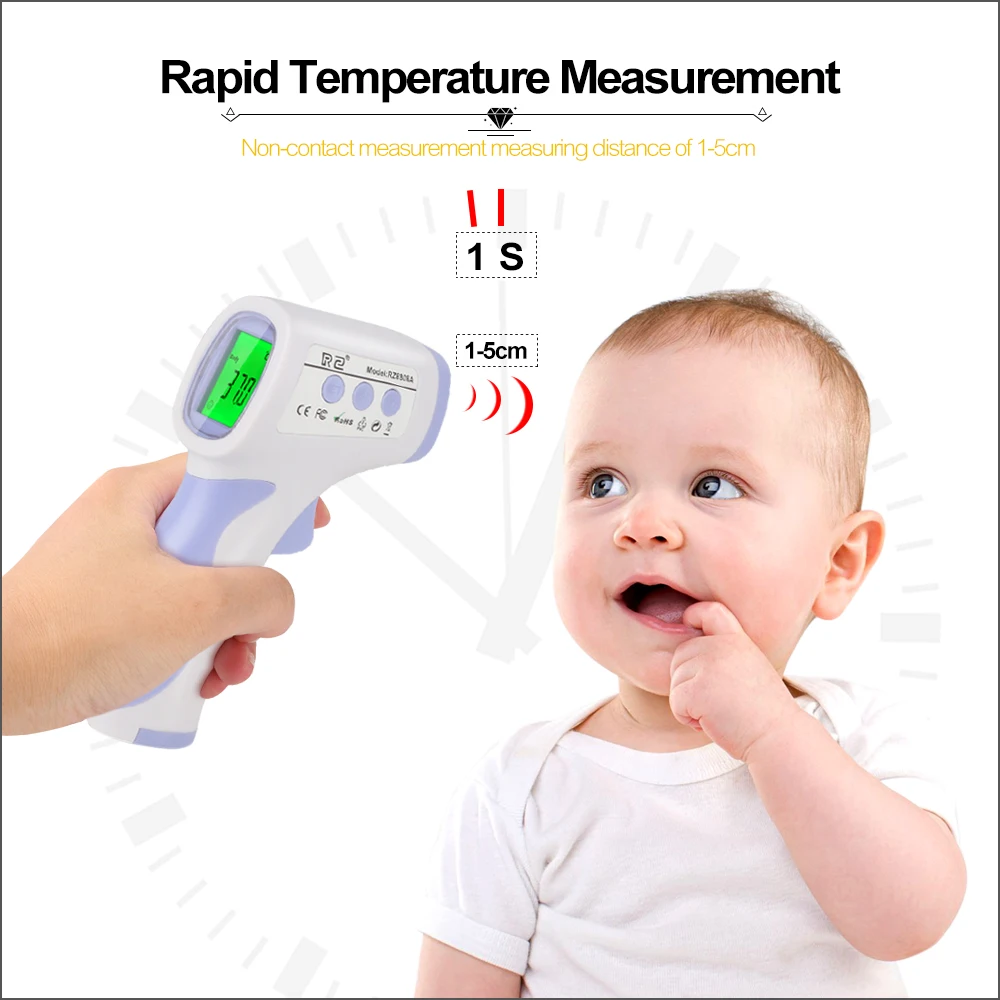 RZ термометры, термометр для тела, электронный ушной светодиодный дисплей, цифровой термометр для детской температуры, Бесконтактный инфракрасный термометр для детей