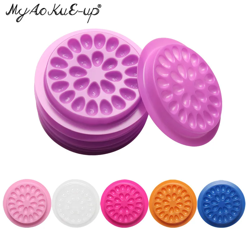 

Mix Color Glue Gasket Eyelashes Glue Holder For Eyelash Extension Glue Pad Lashes Holder Adhesive Plastic Glue Pallet Paste Tool