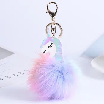 

Hot Unicorn Key Chain Colorful Cute Key Buckle Ring Bag Chain Key Hooks Bag Gift