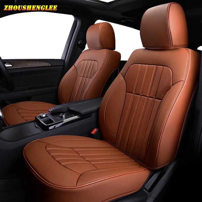 Make Custom Leather car seat cover For Toyota 86 Previa Sienna Venza Fortuner Fj CRUISER MARK IZOA Avalon YARiS Verso VIOS cover - Название цвета: COFFEE