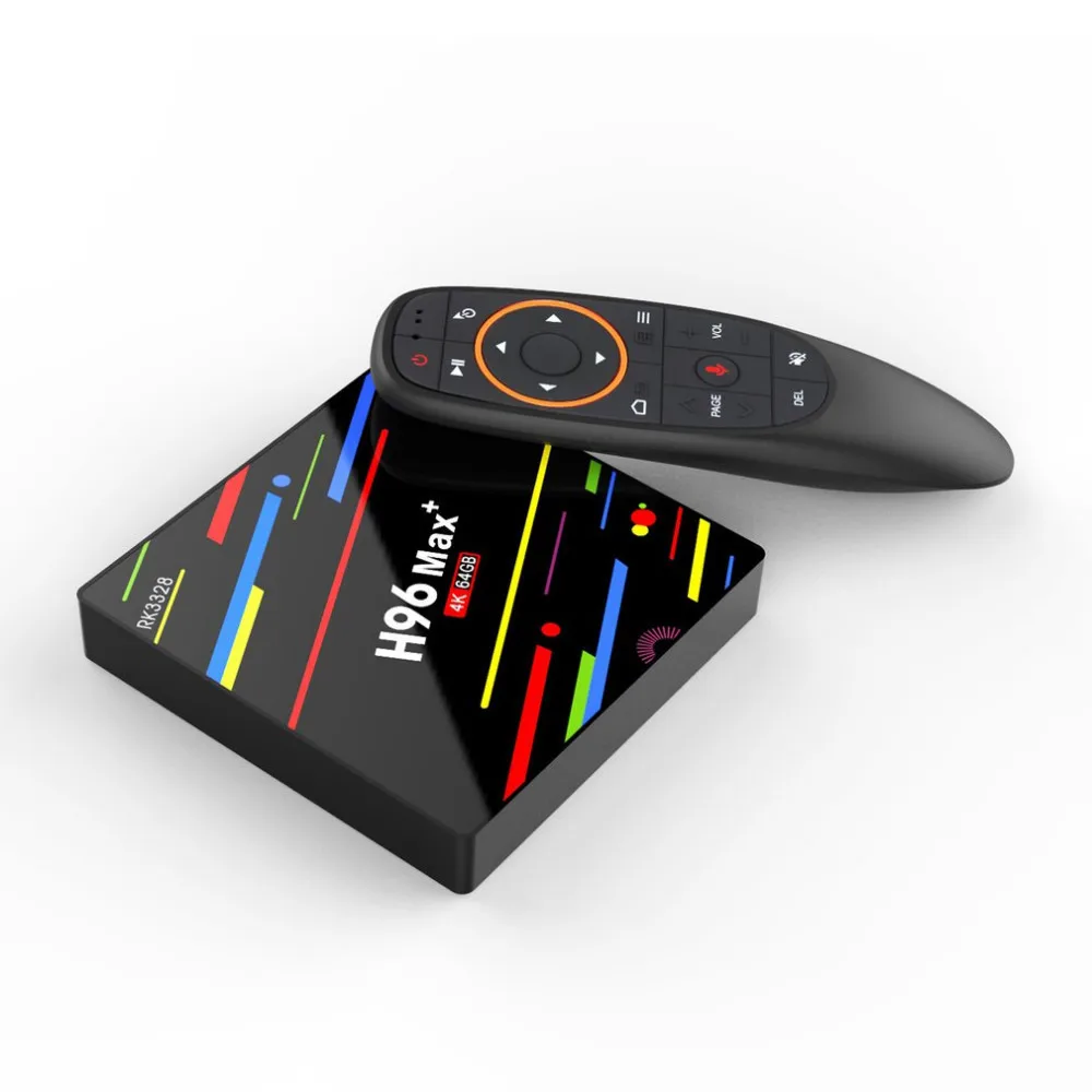 

H96max+ TV Box Android 8.1 Quad Core 4+64G 4K WiFi 1080P Network Set Top Box Support HDMI USB TF IR Remote Smart TV Box