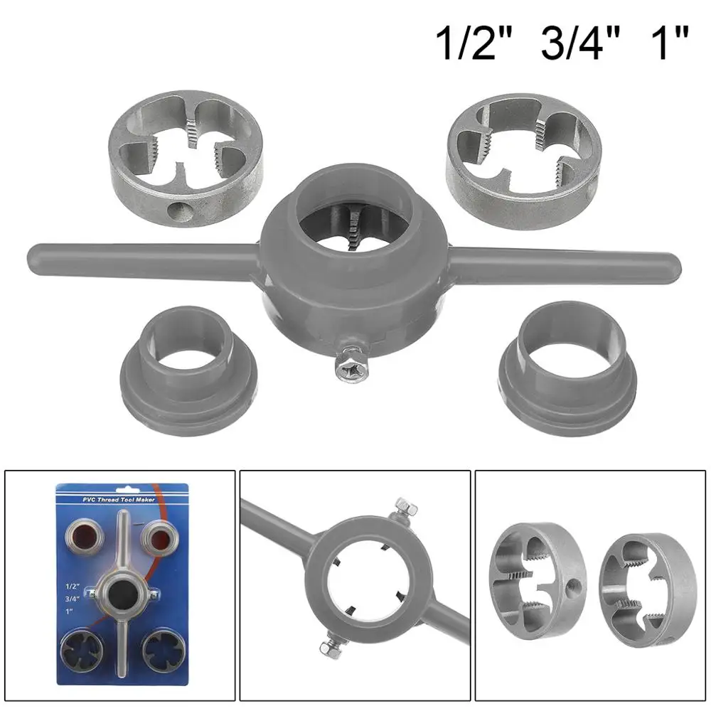 6 шт./компл. NPT набора пресс-форм, трубонарезный станок ПВХ нить станкостроитель размеры 1/" 3/4" " для насосов трубы ручной инструмент под давлением Пластик трубы с резьбой api