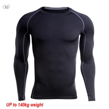 Мужские компрессионные рубашки с длинным рукавом, большие размеры, эластичные спортивные футболки, спортивная одежда для бега, топы 5XL 6XL