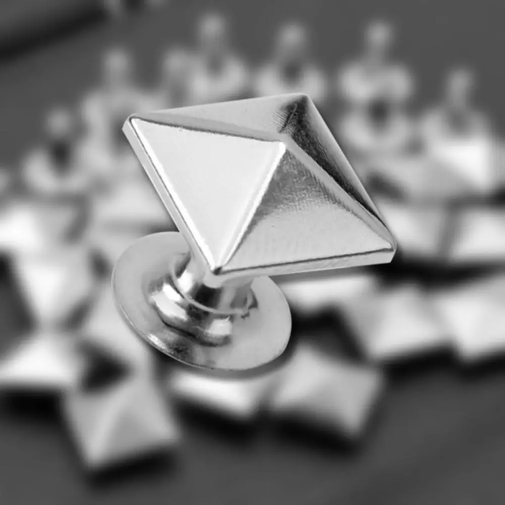 Серебристые заклепки Пирамида 100x шпильки DIY для изготовления кожаных сумок