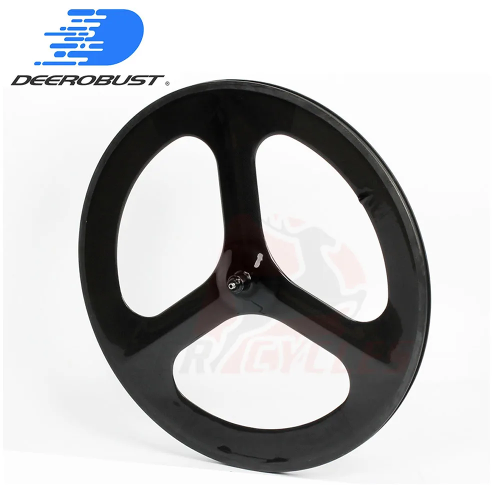 

REAR Wheel TUBULAR/CLINCHER 700C 70mm x 22.6mm Tri Spokes 3 Spoke Carbon Wheels Road/Track/Fixed Gear /TT/Triathlon Bicycle