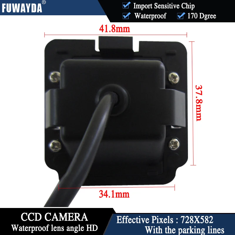 Автомобильная камера заднего вида FUWAYDA CCD/170 градусов/с контрольной
