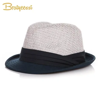 

Brief Summer Children Hats for Boys Straw Fedora Hat Girls Sun Cap Accessories for 2-6 Years
