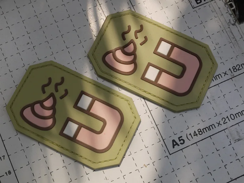

3D Rubber PVC Tactical SWAT Patches Morale Emblem Funny Shit Magnet patch badge Crew